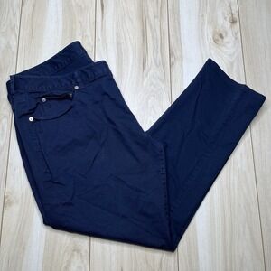 Proper Cloth Sondrio Navy Blue Stretch Cotton Twill 5-Pocket Pants Mens 38Wx28L